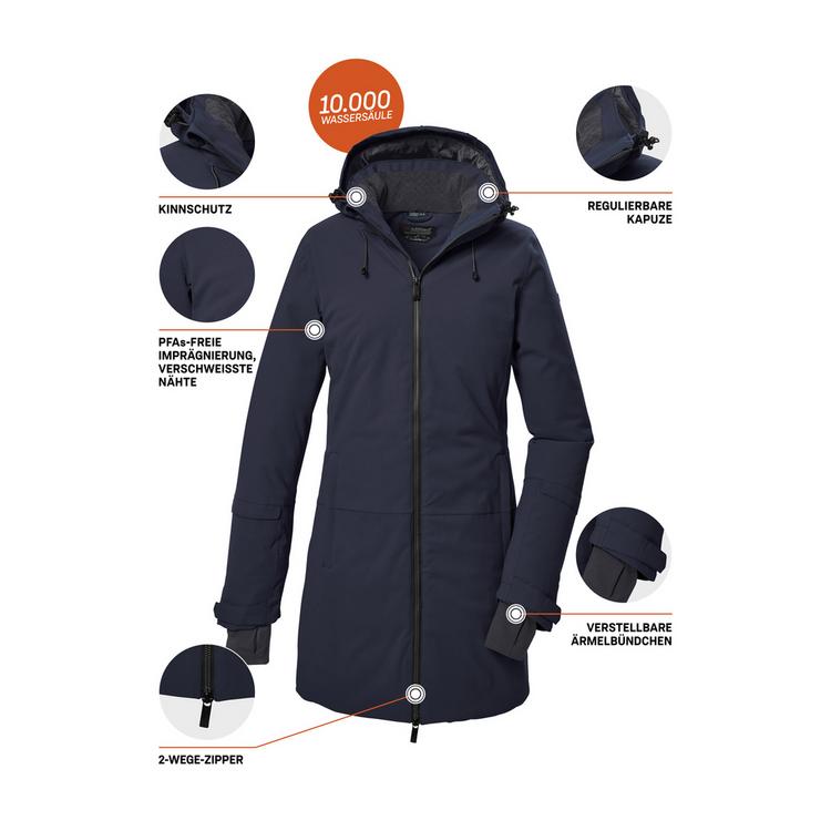 KILLTEC KILLTEC KOW 307 WMN PRK Funktionsmantel Damen - Blau3044 - 3 | SportScheck
