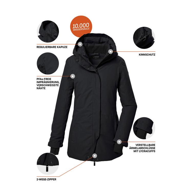 KILLTEC KILLTEC KOW 93 WMN PKR Funktionsmantel Damen - Schwarz0110 - 3 | SportScheck
