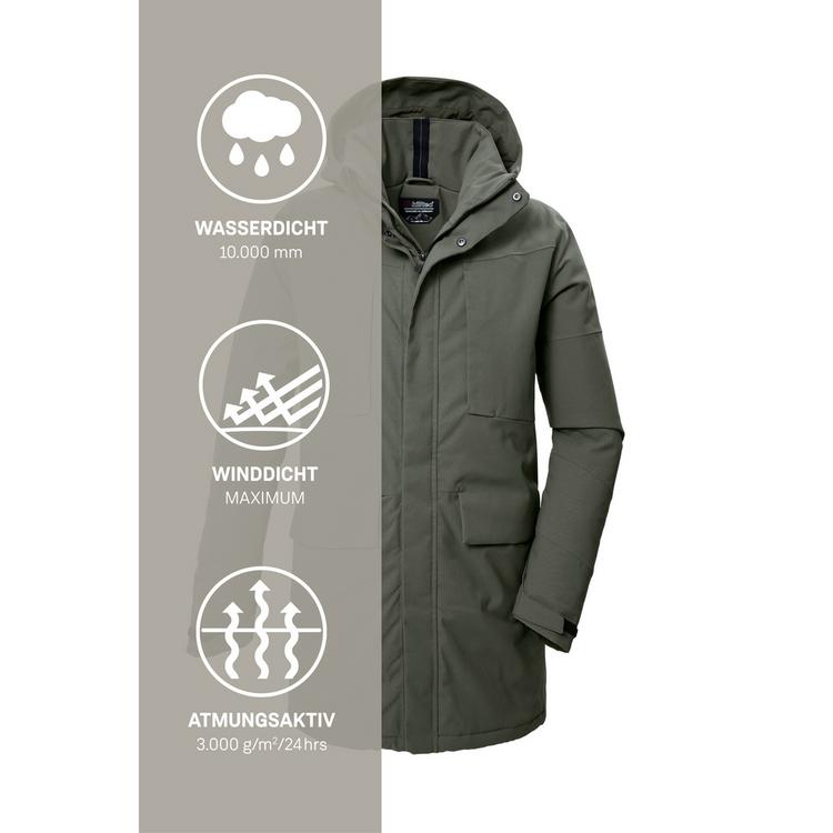 KILLTEC KILLTEC KOW 80 MN PRK Parka Herren - Oliv - 4 | SportScheck