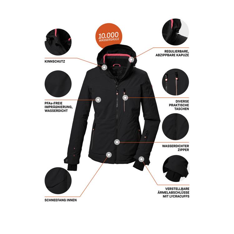 KILLTEC KILLTEC KSW 36 WMNJCKT Skijacke Damen - Schwarz0110 - 3 | SportScheck
