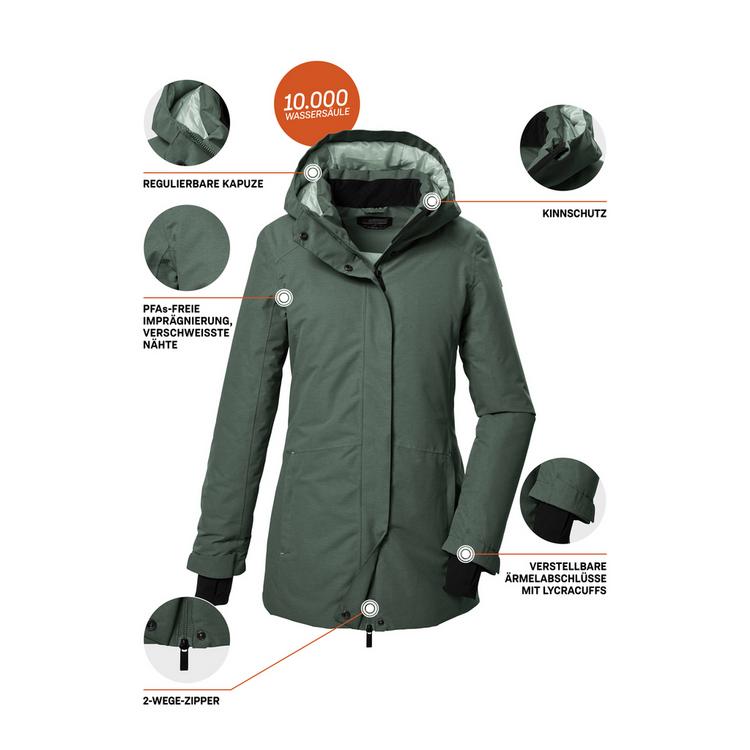 KILLTEC KILLTEC KOW 93 WMN PKR Funktionsmantel Damen - Gr&uuml;n2048 - 3 | SportScheck