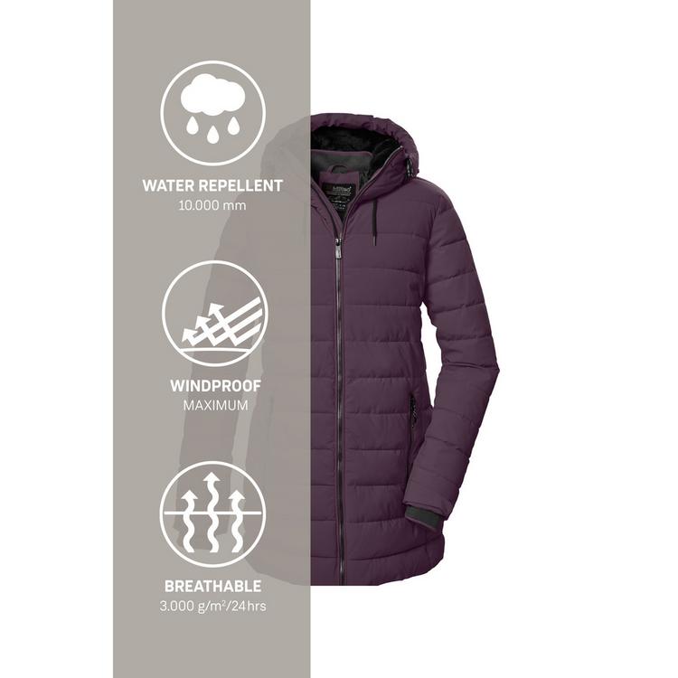 KILLTEC KILLTEC KOW 55 WMN QLTD PRK Funktionsmantel Damen - Pflaume - 4 | SportScheck