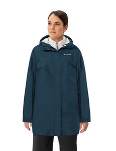 Rückansicht von VAUDE SE Women's Hitra 3in1 Parka Outdoorjacke Damen dark sea