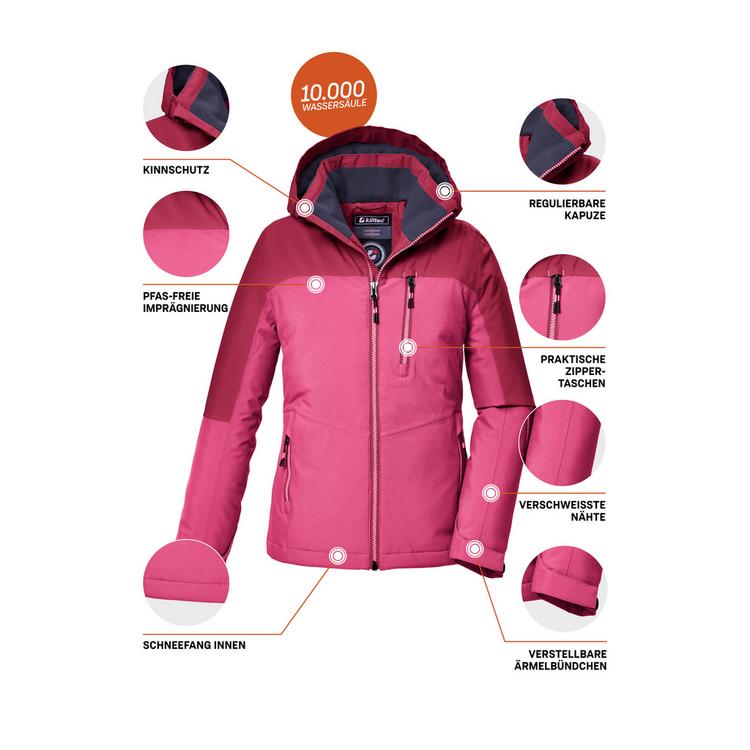 KILLTEC KILLTEC KOW 353 GRLS JCKT Softshelljacke M&auml;dchen - Pink4713 - 3 | SportScheck