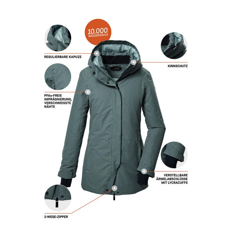 KILLTEC KILLTEC KOW 93 WMN PKR Funktionsmantel Damen - Blau305 - 3 | SportScheck