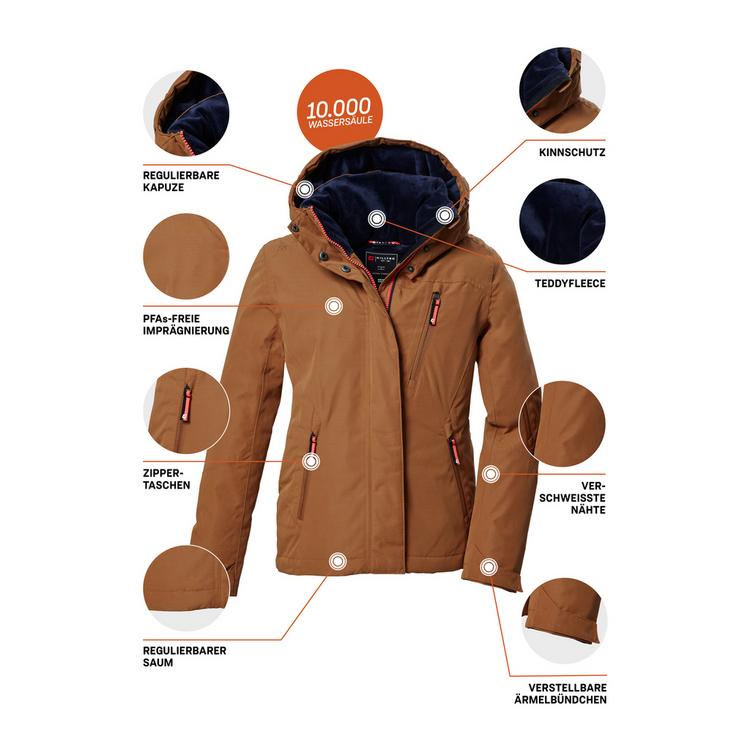 KILLTEC KILLTEC KOW 356 GRLS JCKT Softshelljacke M&auml;dchen - Braun5913 - 3 | SportScheck