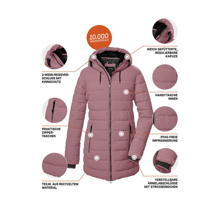 KILLTEC KILLTEC KOW 55 WMN QLTD PRK Funktionsmantel Damen - Pink471 - 3 | SportScheck