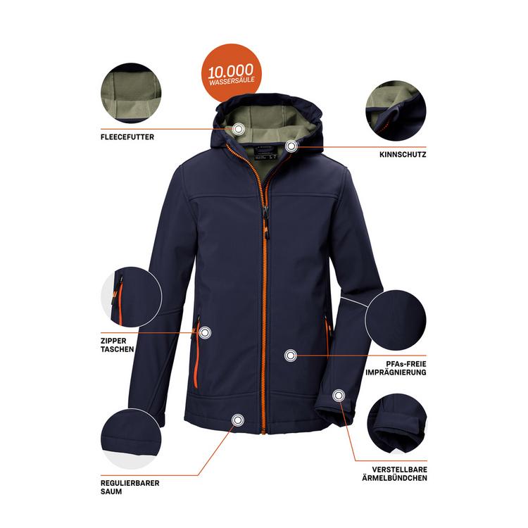KILLTEC KILLTEC KOW 366 BYS SFTSHLL JCKT Softshelljacke Jungen - Blau3044 - 3 | SportScheck
