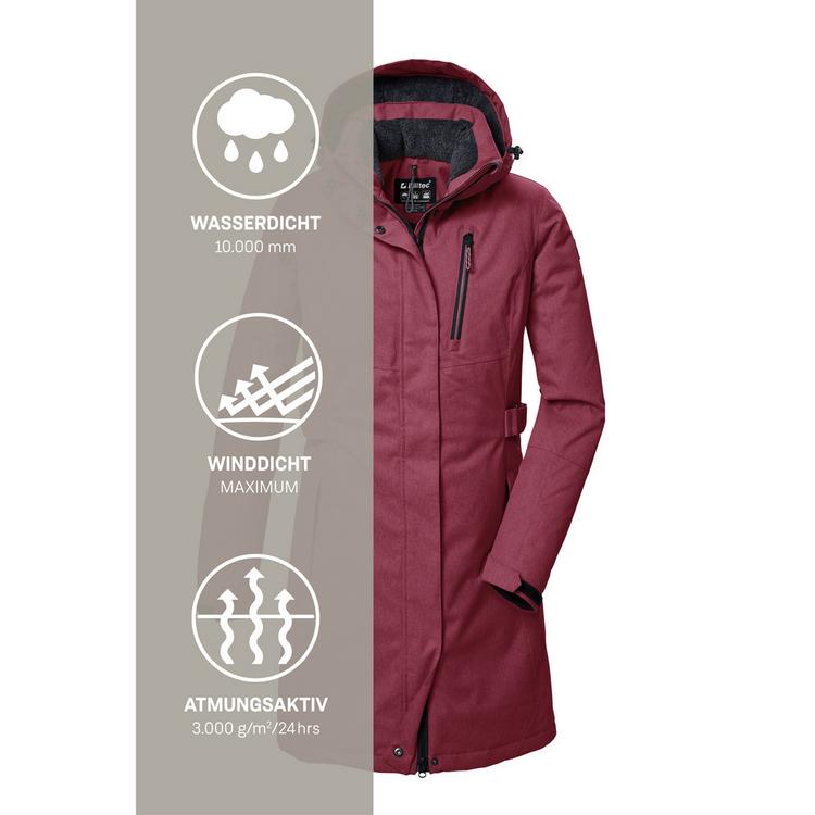 KILLTEC KILLTEC KOW 303 WMN PRK Funktionsmantel Damen - Pflaume441 - 4 | SportScheck