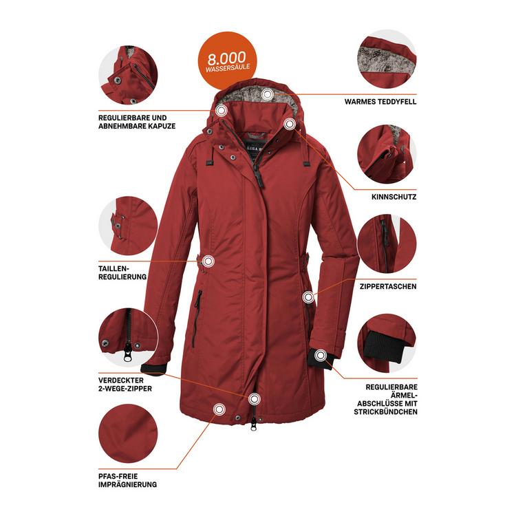 G.I.G.A. DX by killtec G.I.G.A. DX by killtec GW 70 WMN PRK Funktionsmantel Damen - Rot4530 - 3 | SportScheck