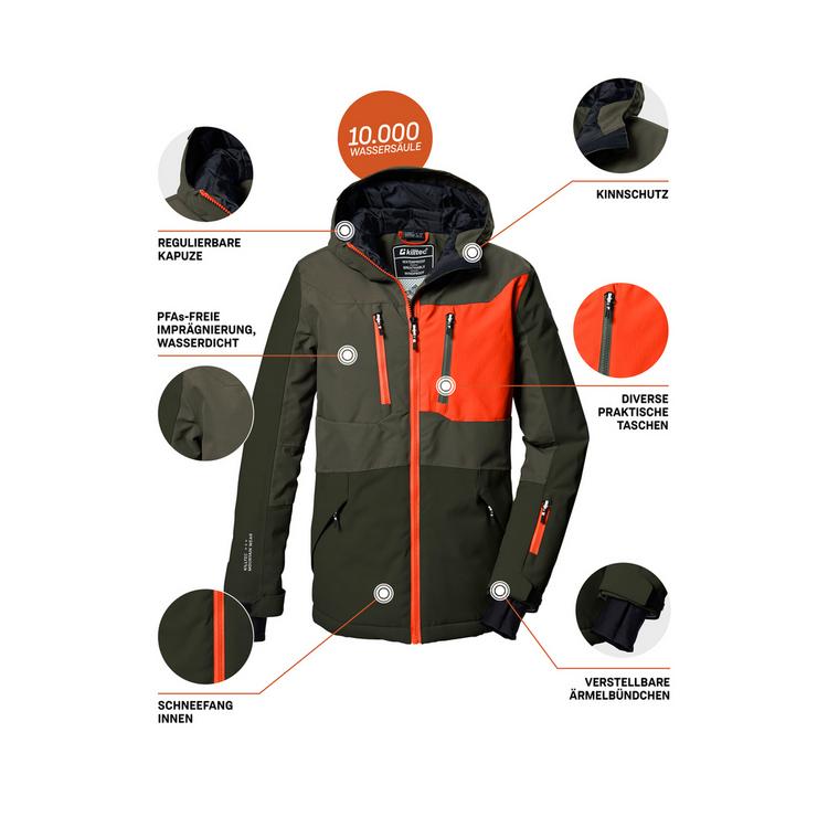 KILLTEC KILLTEC KSW 397 BYSJCKT Skijacke Jungen - Oliv - 3 | SportScheck