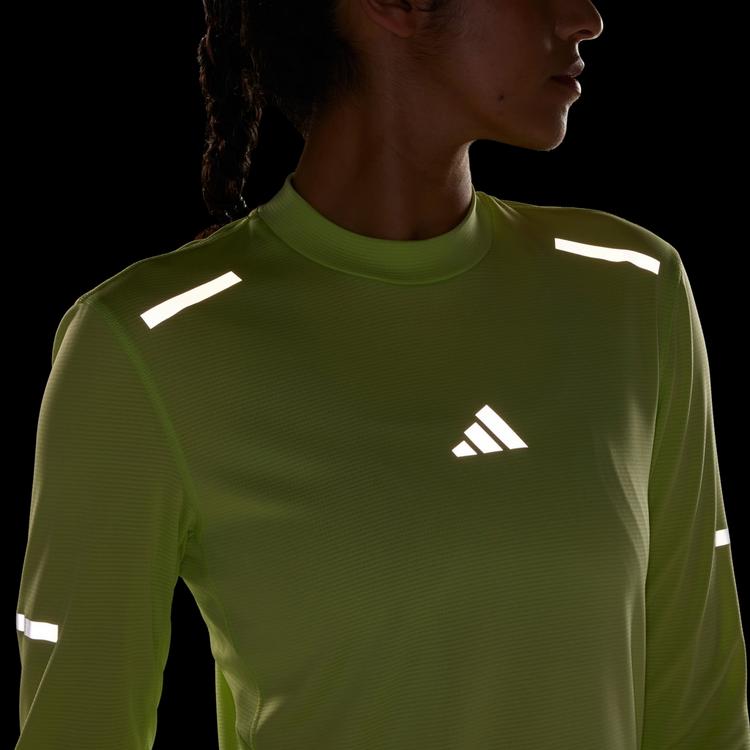 adidas adidas Ultimate Running Reflective Longsleeve Langarmshirt Damen - Pulse Lime - 1 | SportScheck