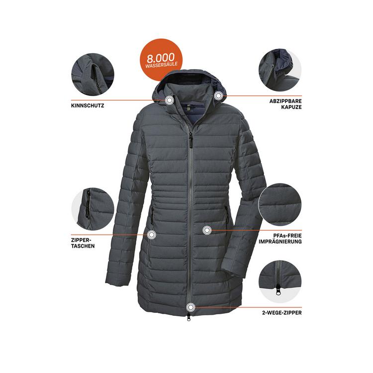 G.I.G.A. DX by killtec G.I.G.A. DX by killtec GW 14 WMN QLTD PRK_Bacarya Funktionsmantel Damen - Rauchblau - 3 | SportScheck