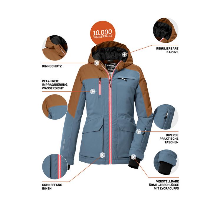 KILLTEC KILLTEC Funktionsjacke Skijacke M&auml;dchen - Blau304 - 3 | SportScheck