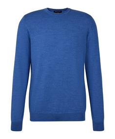 Falke Merino X-Fine Crew Neck Strickpullover Herren nautic mel. (6079)