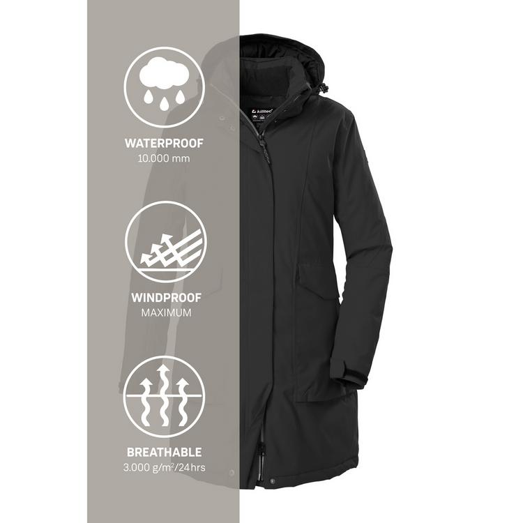 KILLTEC KILLTEC Damen Funktionsparka Funktionsmantel Damen - Schwarz0110 - 2 | SportScheck