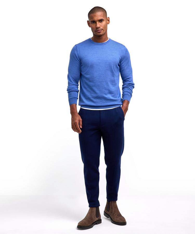 Falke Falke Merino X-Fine Crew Neck Strickpullover Herren - nautic mel. (6079) - 1 | SportScheck