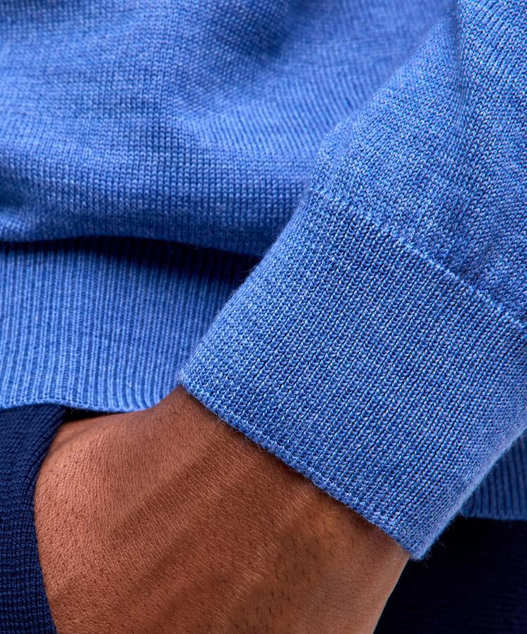 Falke Falke Merino X-Fine Crew Neck Strickpullover Herren - nautic mel. (6079) - 2 | SportScheck