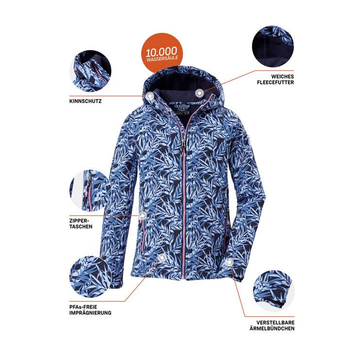 KILLTEC KILLTEC M&auml;dchen Softshelljacke Print Softshelljacke M&auml;dchen - Blau3044 - 1 | SportScheck