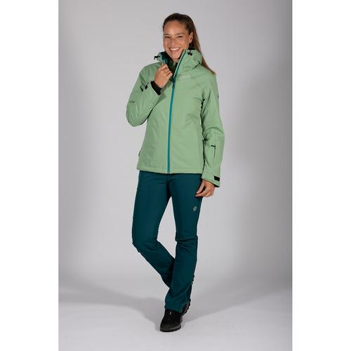 Rückansicht von Maul Sport Hochfügen Softshelljacke Damen Khaki1661