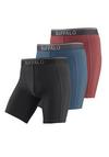 Buffalo Langer Boxer Unterhose Herren - bordeaux - petrol - schwarz