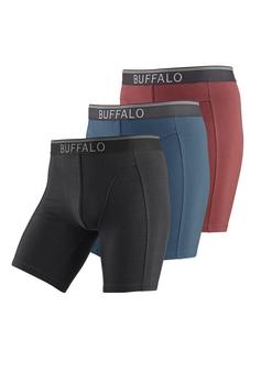 Buffalo Langer Boxer Boxershorts Herren bordeaux petrol schwarz
