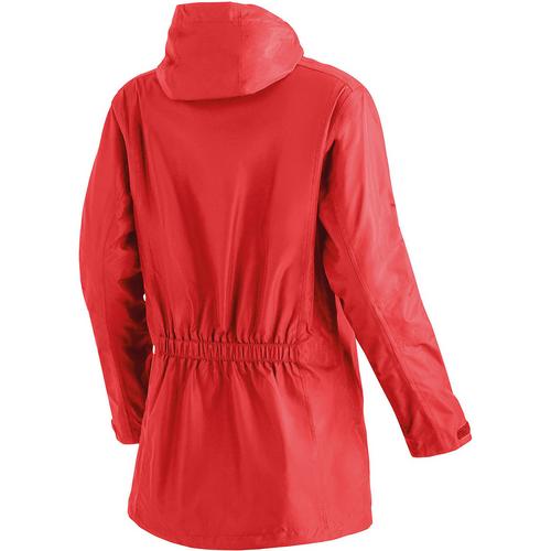 Rückansicht von Maier Sports Brocken Long W Softshelljacke Damen Rot4541