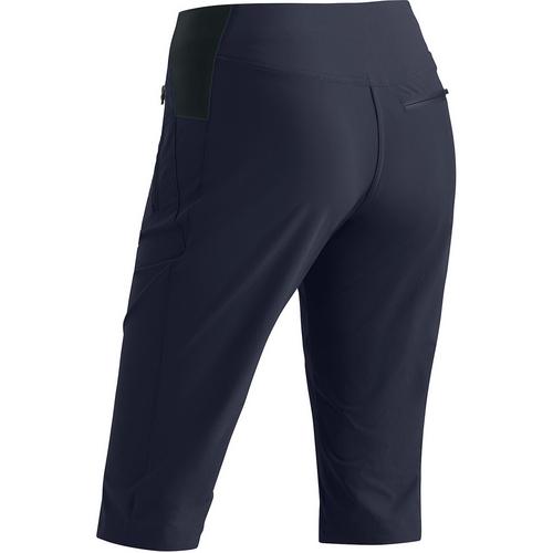 Rückansicht von Maier Sports Inara slim Capri Vario Funktionsshorts Damen Marine3272