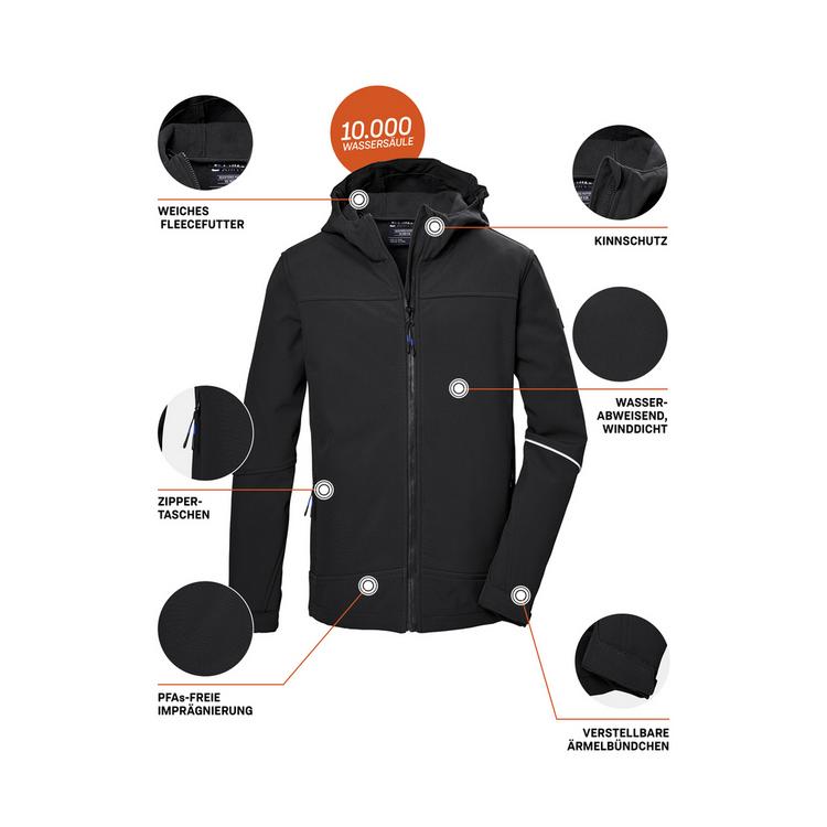 KILLTEC KILLTEC KOS 143 Softshelljacke Jungen - Schwarz - 3 | SportScheck