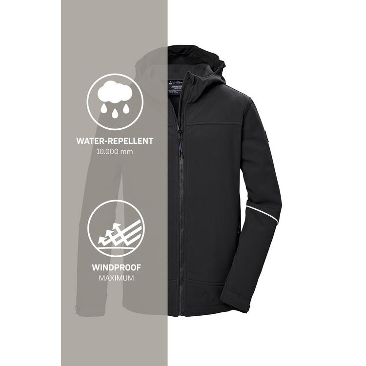KILLTEC KILLTEC KOS 143 Softshelljacke Jungen - Schwarz - 4 | SportScheck