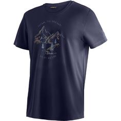 Maier Sports Dieter Print T-Shirt Herren Marine3272