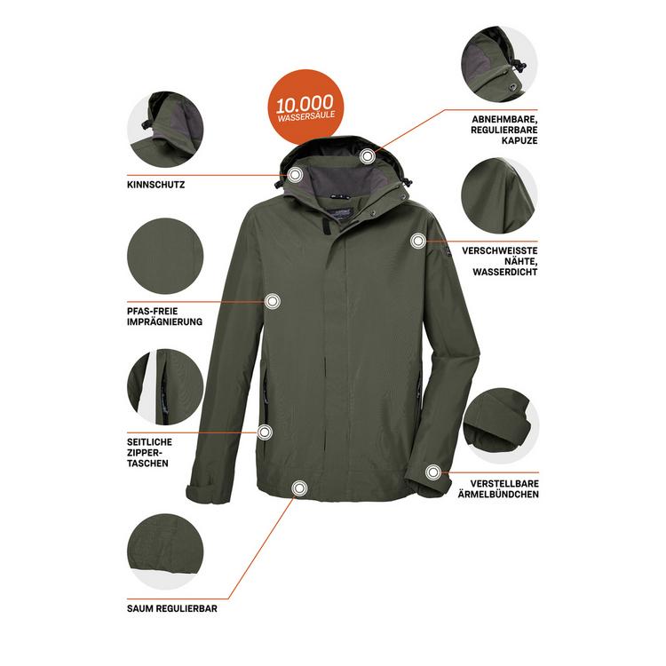KILLTEC KILLTEC KOS 87 Funktionsjacke Herren - Oliv101 - 3 | SportScheck