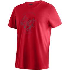 Maier Sports Dieter Print T-Shirt Herren Rot4584