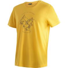 Maier Sports Dieter Print T-Shirt Herren Gelb7068