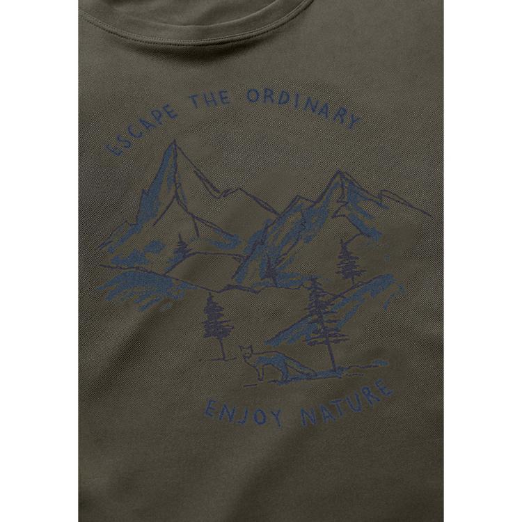 Maier Sports Maier Sports Dieter Print T-Shirt Herren - Hellbraun821 - 1 | SportScheck