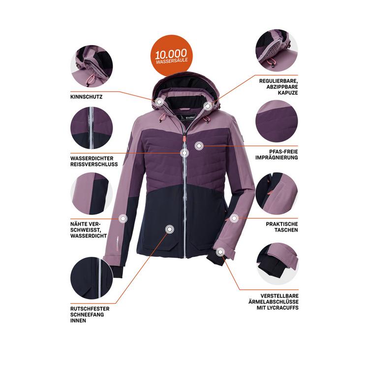 KILLTEC KILLTEC KSW 30 WMN SKI JCKT Skijacke Damen - Pflaume - 5 | SportScheck