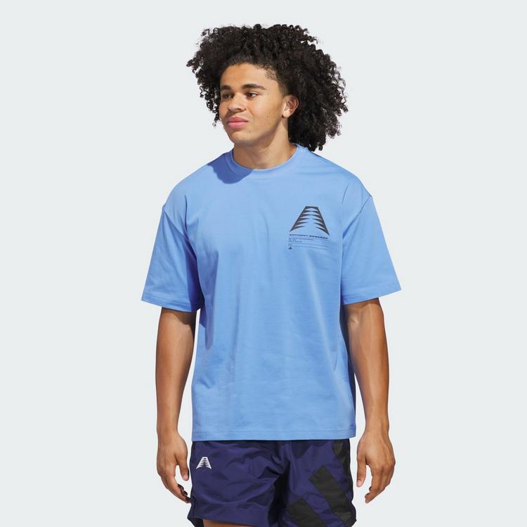 adidas adidas ANTHONY EDWARDS GFX SCHEMATIC TEE Basketball Shirt Herren - Blue Fusion - 0 | SportScheck