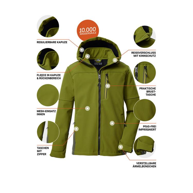KILLTEC KILLTEC Softshelljacke Kinder - Khaki - 3 | SportScheck