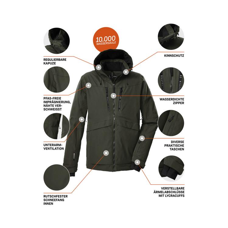 KILLTEC KILLTEC Skijacke Herren - Dunkeloliv111 - 3 | SportScheck