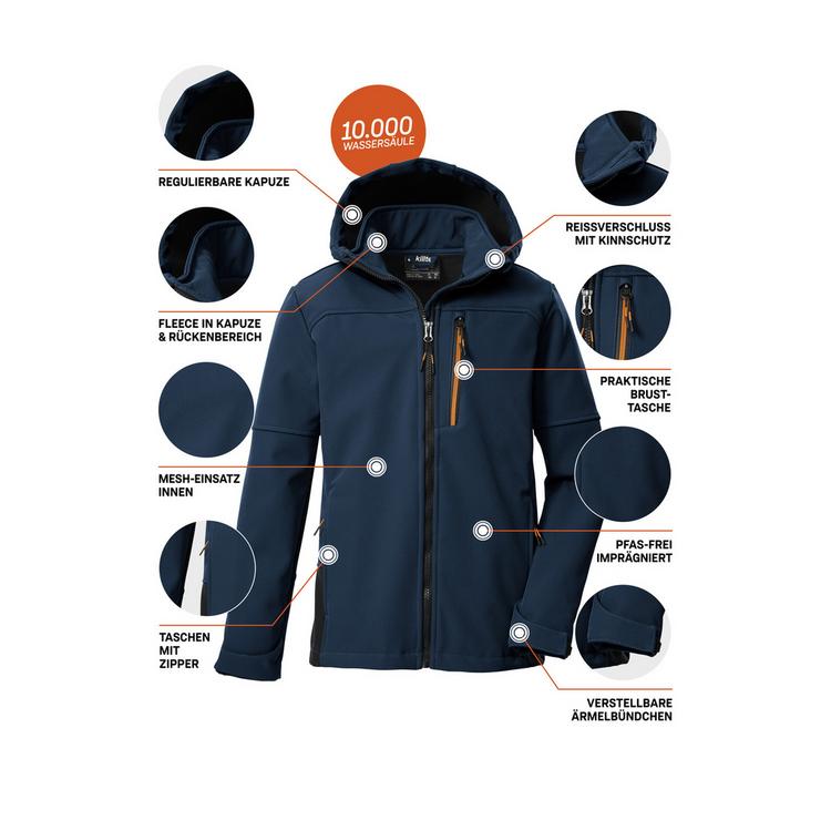 KILLTEC KILLTEC Softshelljacke Kinder - Blau3023 - 3 | SportScheck