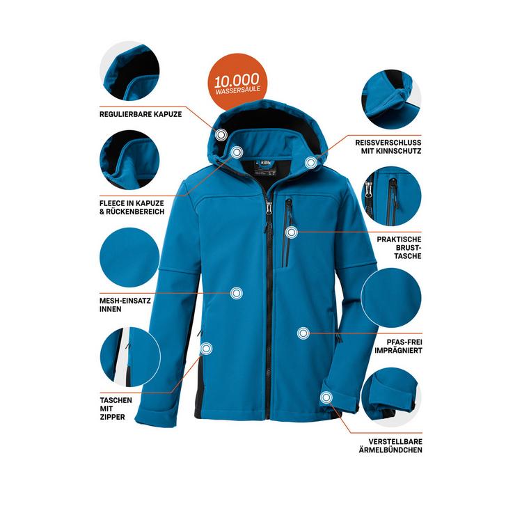 KILLTEC KILLTEC Softshelljacke Kinder - Azurblau284 - 3 | SportScheck