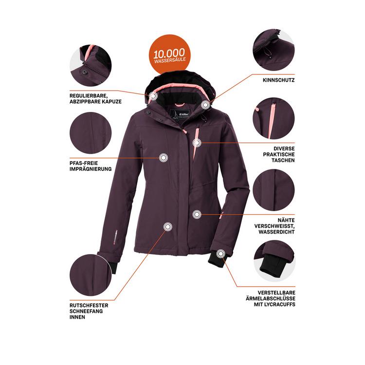 KILLTEC KILLTEC Skijacke Damen - Pflaume - 3 | SportScheck