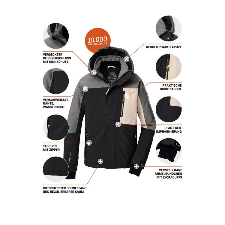 KILLTEC KILLTEC Skijacke Kinder - Schwarz0110 - 3 | SportScheck