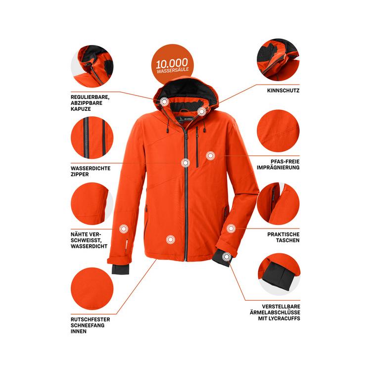 KILLTEC KILLTEC KSW 24 MN SKI JCKT Skijacke Herren - Dunkelorange - 3 | SportScheck
