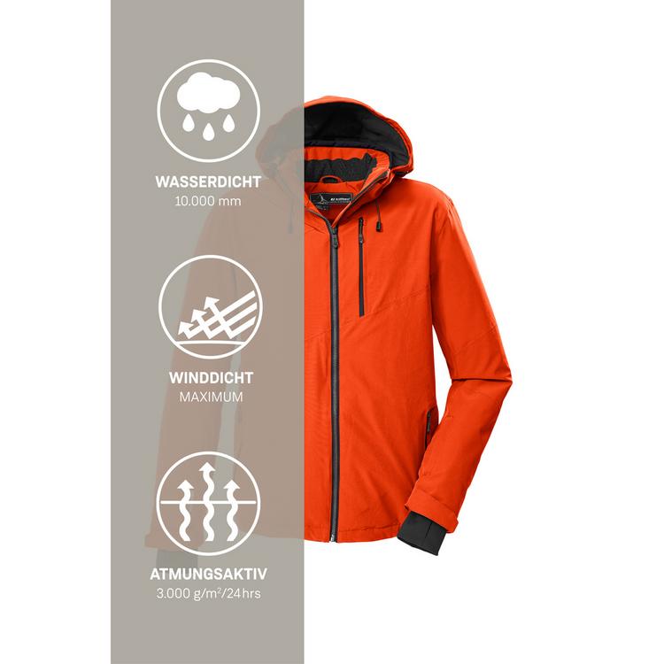KILLTEC KILLTEC KSW 24 MN SKI JCKT Skijacke Herren - Dunkelorange - 4 | SportScheck