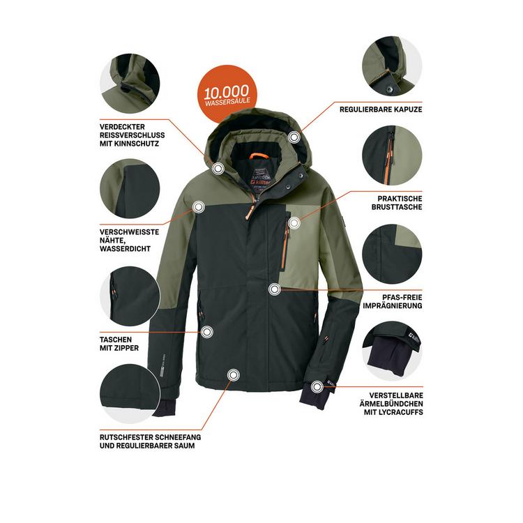 KILLTEC KILLTEC Skijacke Kinder - Dunkeloliv111 - 3 | SportScheck