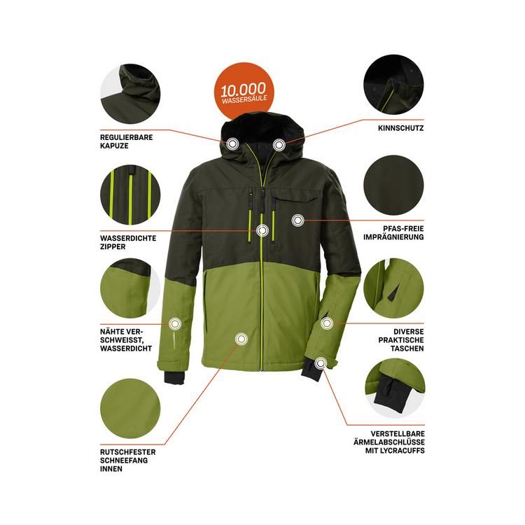 KILLTEC KILLTEC Skijacke Herren - Dunkeloliv111 - 3 | SportScheck