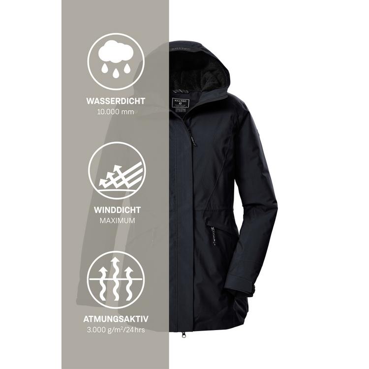KILLTEC KILLTEC KOW 19 WMN PRK Funktionsmantel Damen - Schwarz01106 - 4 | SportScheck