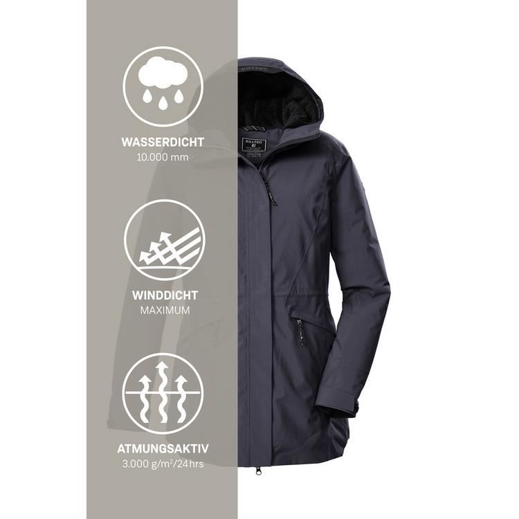 KILLTEC KILLTEC KOW 19 WMN PRK Funktionsmantel Damen - Silber0919 - 4 | SportScheck
