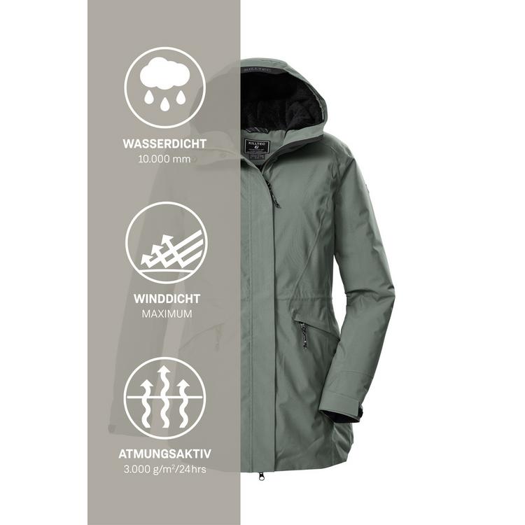 KILLTEC KILLTEC KOW 19 WMN PRK Funktionsmantel Damen - Gr&uuml;n2048 - 4 | SportScheck